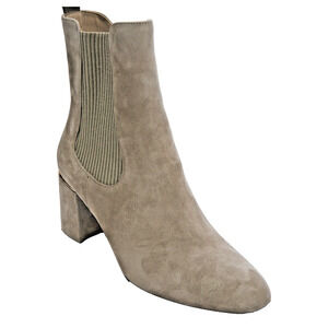 Vaneli Ilias Suede Block Heel Bootie 6.5M Gray Ankle Boot NIB New